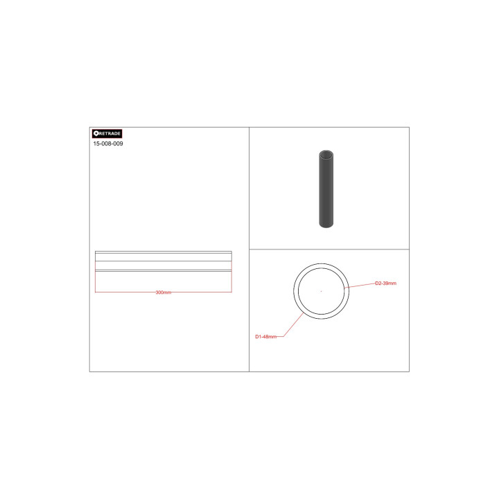 CNC 3D - Tubi in Acciaio xmm - L 300mm
