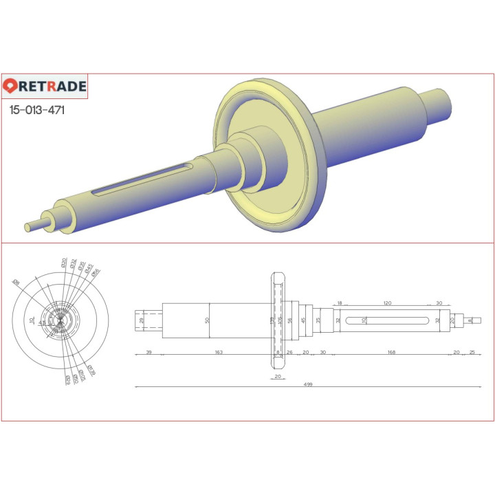 CNC 3D - Albero Selettore Cambio per Tornio