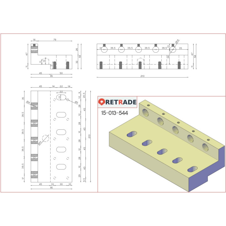 CNC 3D - Supporto per Pistone Pneumatico