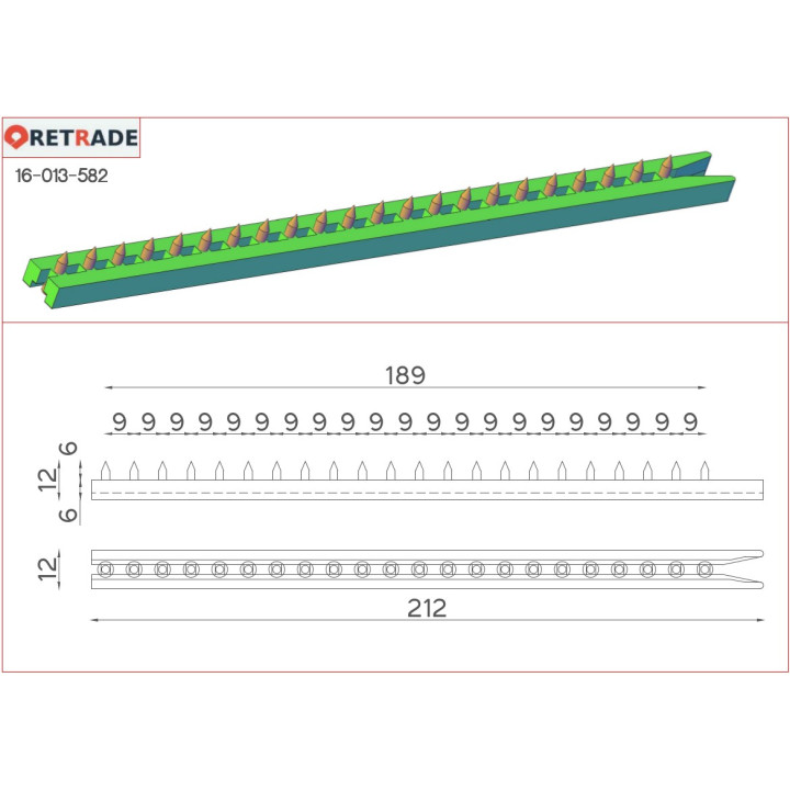 CNC 3D - Pettine di Cablaggio - 18 Moduli DIN