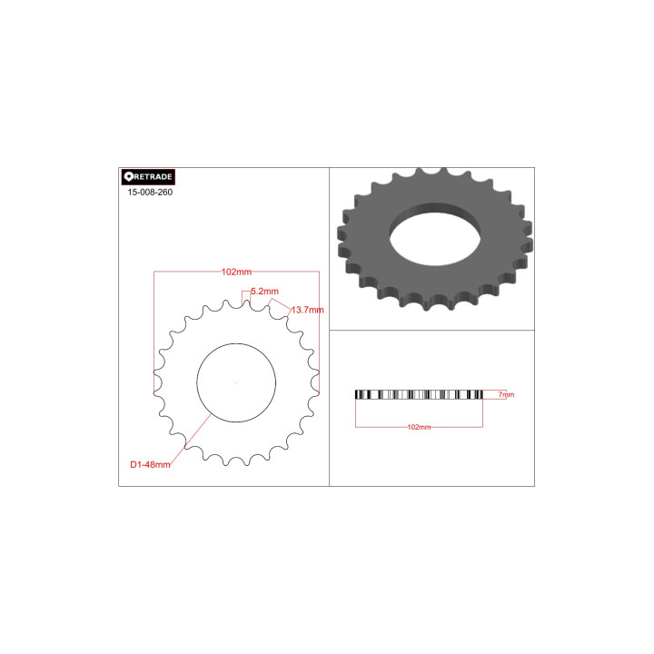 CNC 3D - Ingranaggio per Cinghie Dentata -