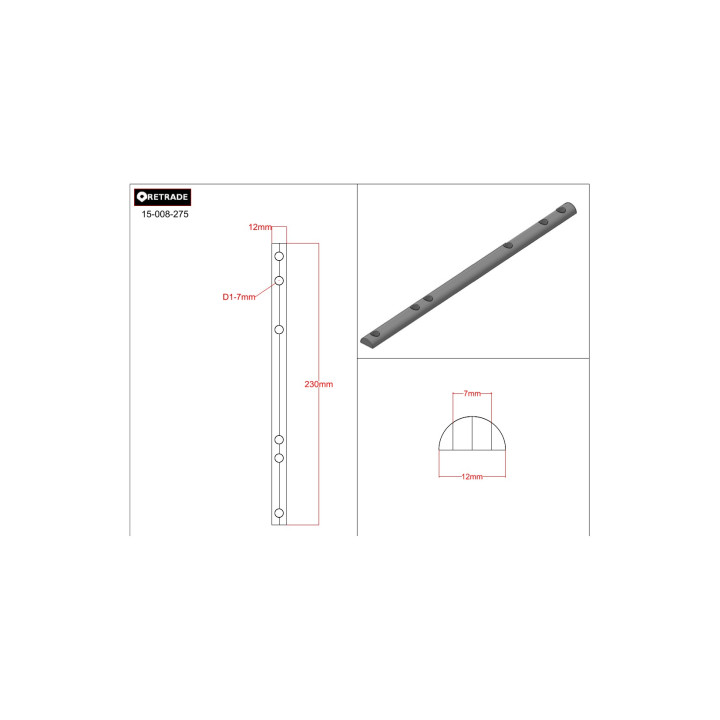 CNC 3D - Barra Forata