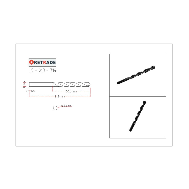 Punte Professionale per Metallo HSS-G 6mm