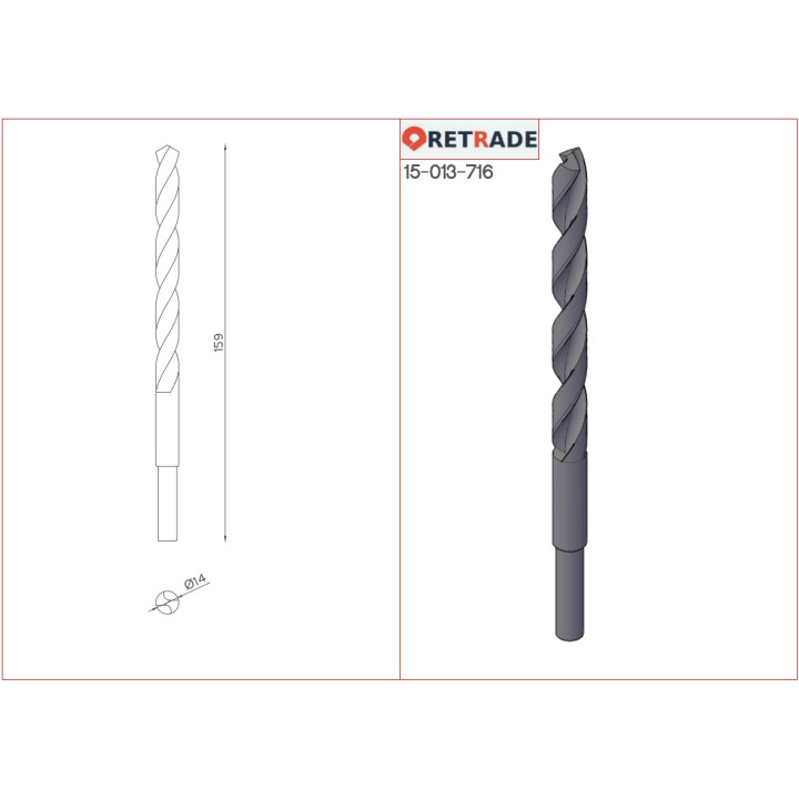 Punte Professionale per Metallo HSS 14mm