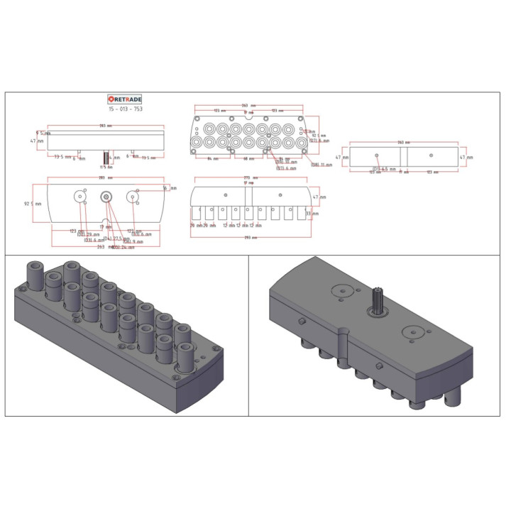 CNC 3D - Testata Multi Utensile a 16 Utensili per Legno o Alluminio