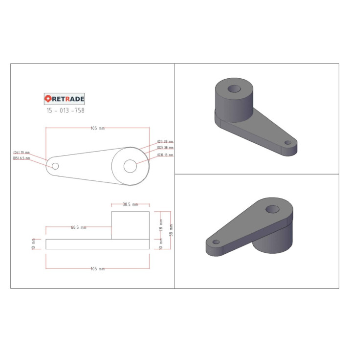 CNC 3D - Dado Lineare Flangiato