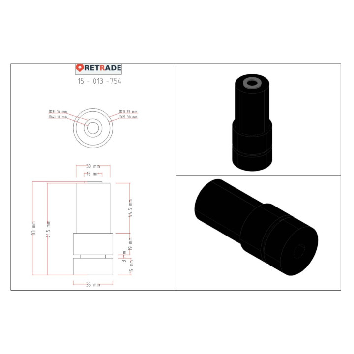 CNC 3D - Supporto Lineare per Albero