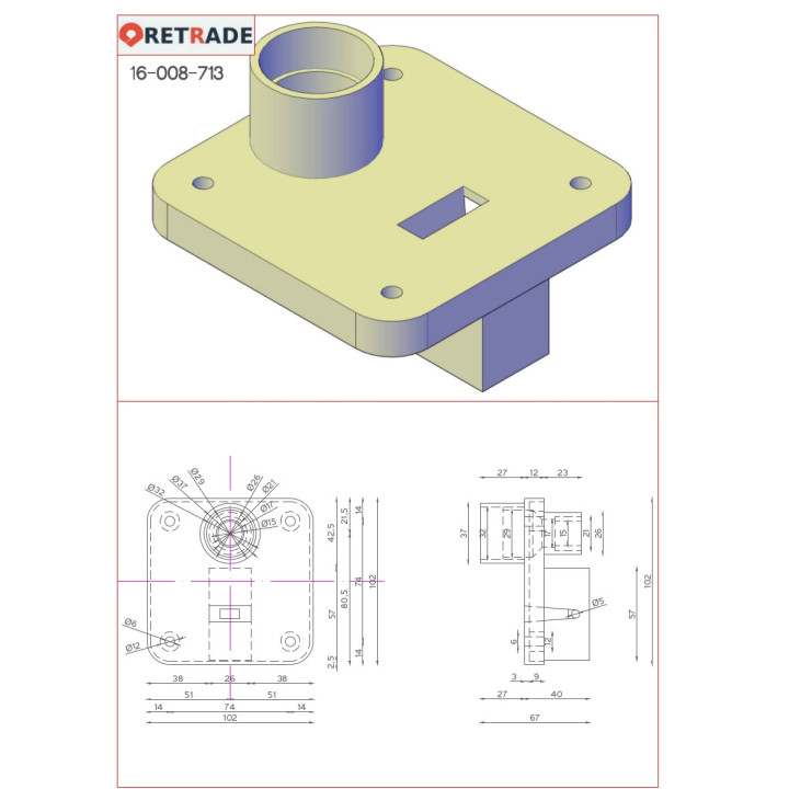 CNC 3D - Supporto in Alluminio