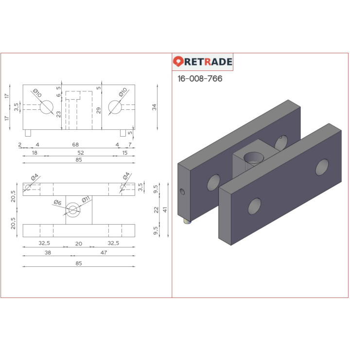 CNC 3D - Staffe di Supporto