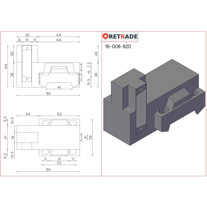 CNC 3D - Portavalvola - SMC