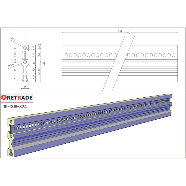 CNC 3D - Rack Rails