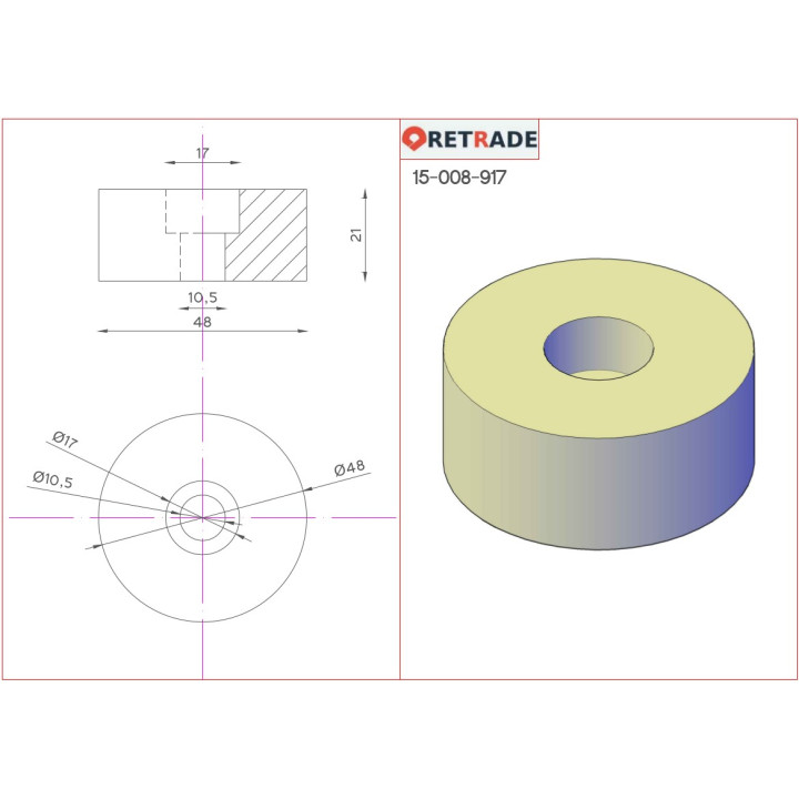 CNC 3D - Rondella Piano con Inserto Tondo