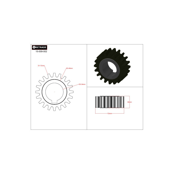 CNC 3D - Puleggia Cinghia Dentata in Acciaio