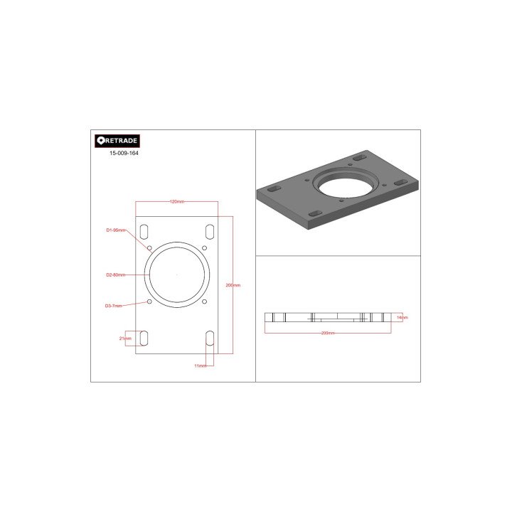 CNC 3D - Flangia in Acciaio