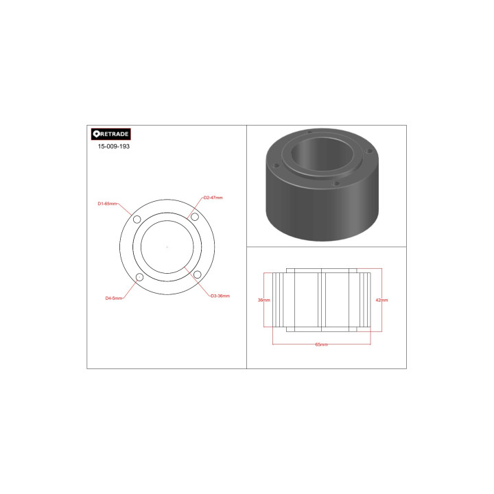 CNC 3D - Distanziale in Alluminio