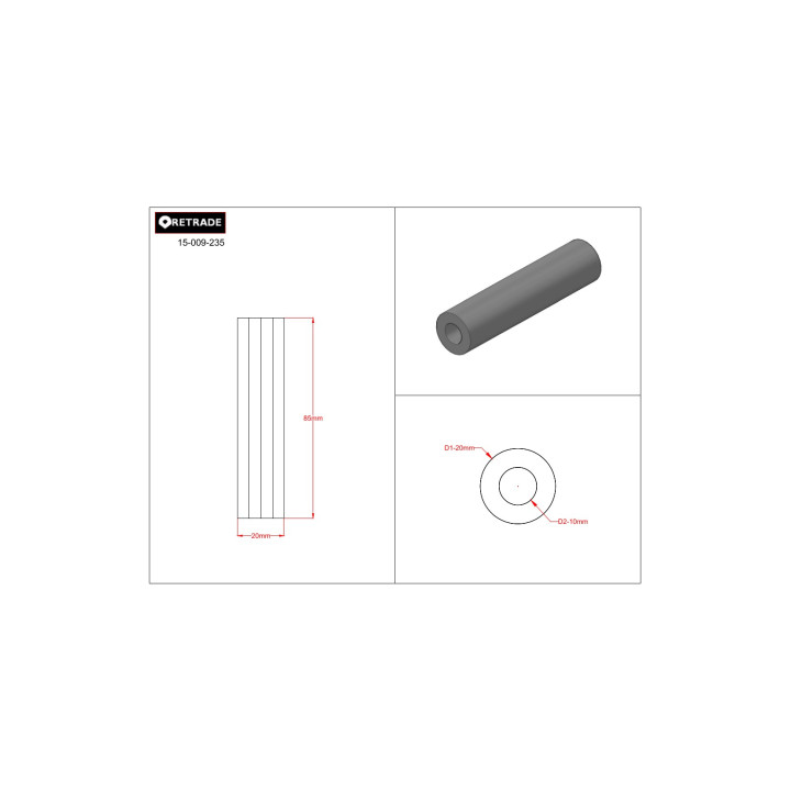 CNC 3D - Distanziale in Acciaio