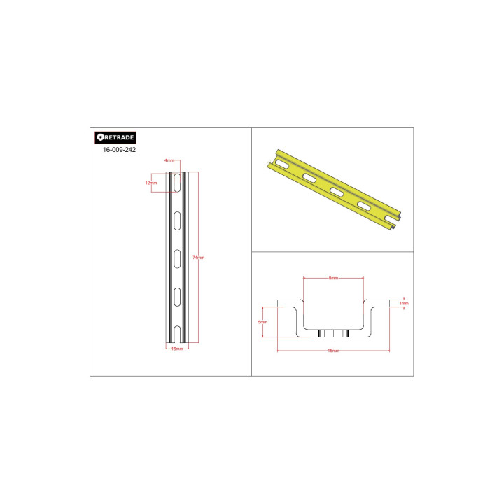 CNC 3D - Barra DIN L 71mm