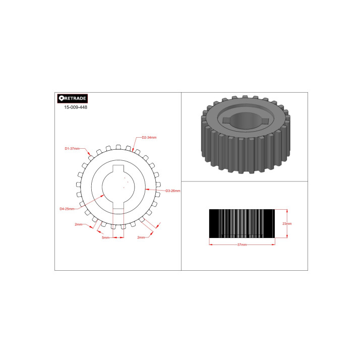 CNC 3D - Puleggia Cinghia Dentata