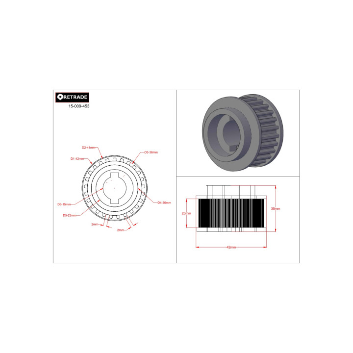 CNC 3D - Puleggia Cinghia Dentata