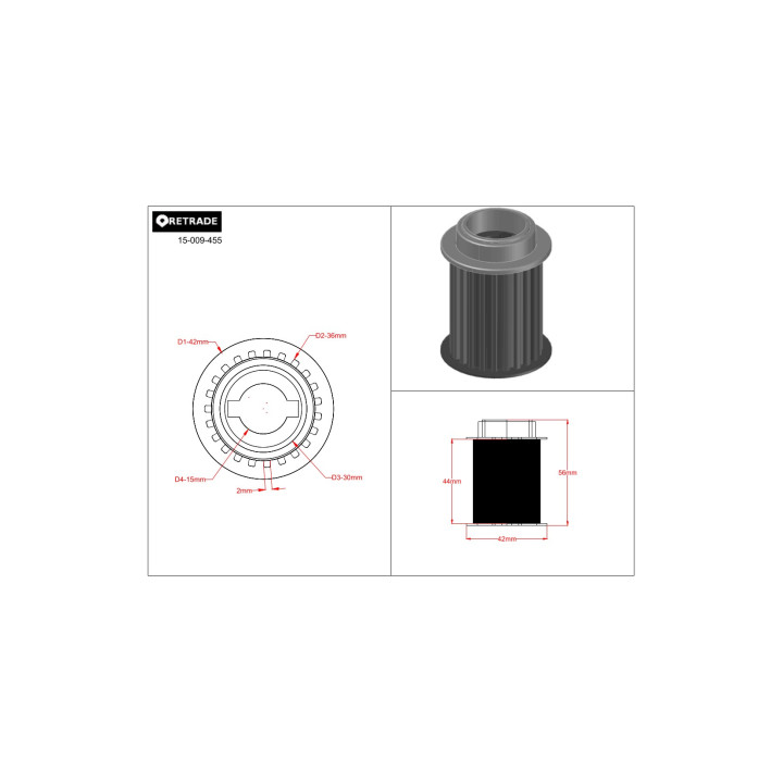 CNC 3D - Puleggia Cinghia Dentata