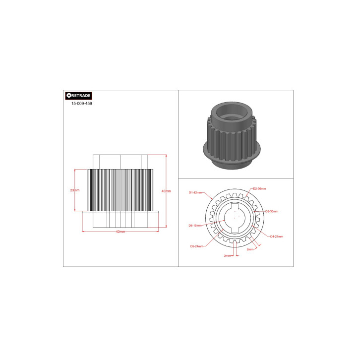 CNC 3D - Puleggia Cinghia Dentata