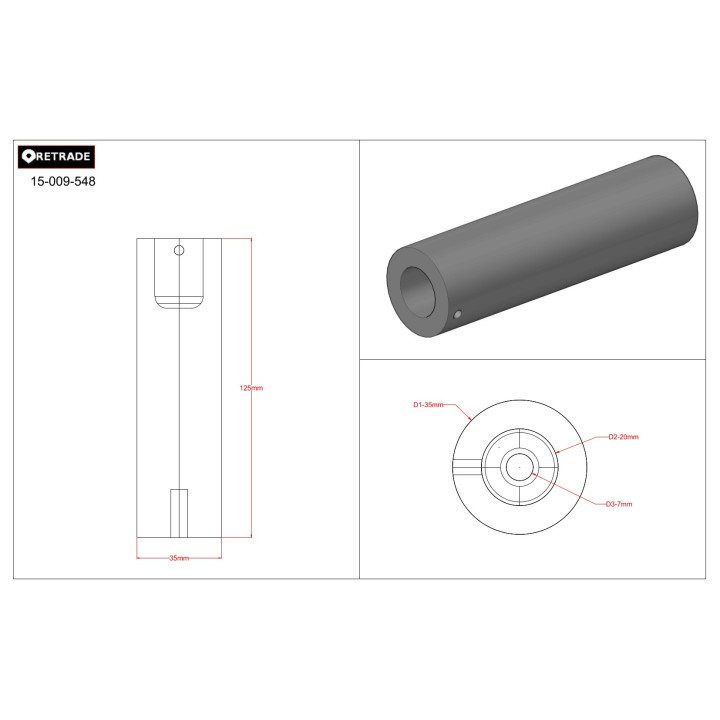 CNC 3D - Albero in Alluminio