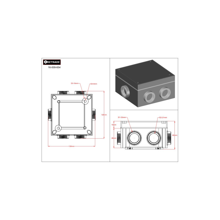 CNC 3D - Scatola Derivazione in Plastica