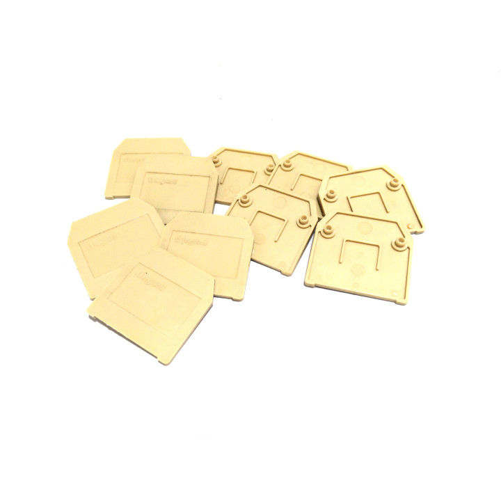 LEGRAND - 10x Piastre Terminale Beige 30x32x2mm
