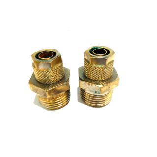 2x Raccordo 1/2" Maschio per Connettore Tubo