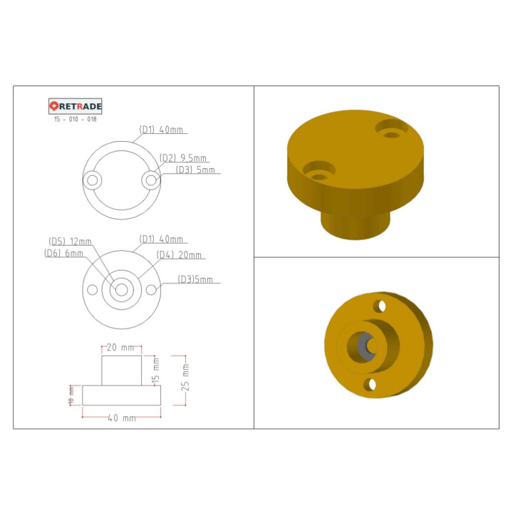 CNC 3D - Flangia in Acciaio