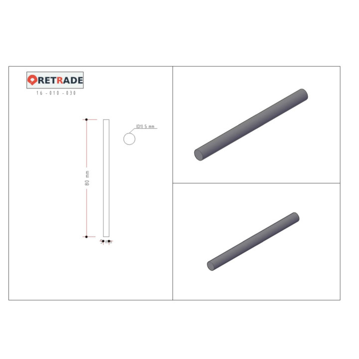 CNC 3D - 10x Albero in Acciaio