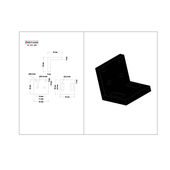 CNC 3D - Staffa di Supporto a L