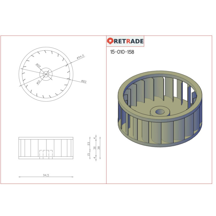 CNC 3D - Ventola per Motore Elettrico