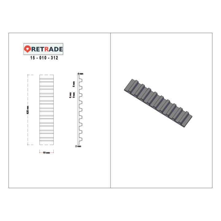 CNC 3D - Cinghia Dentata 83cm
