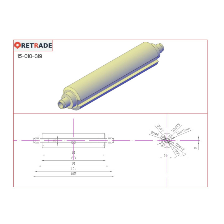 CNC 3D - Rullo in Alluminio