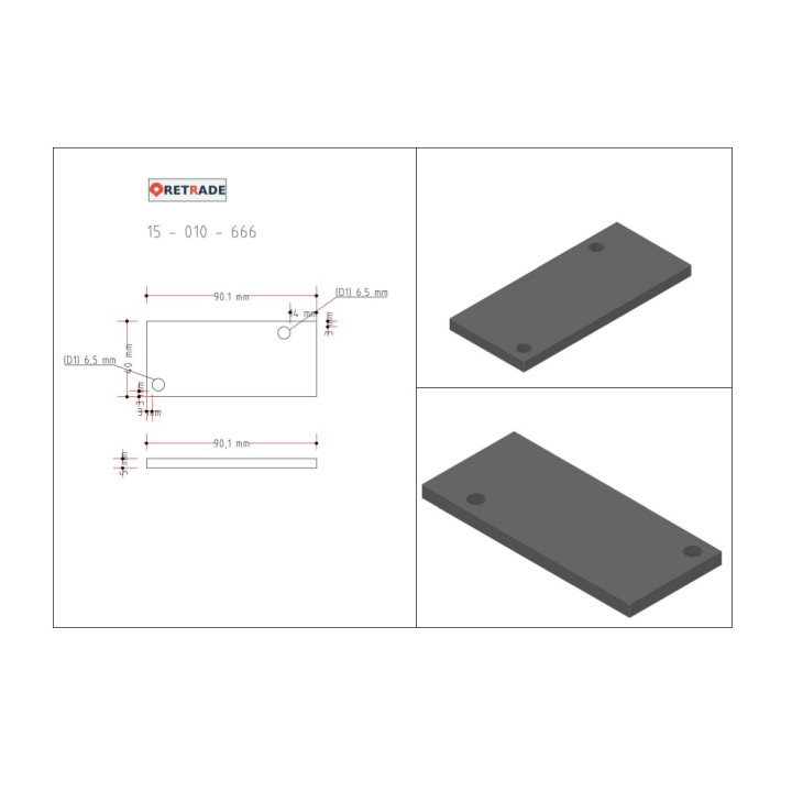 CNC 3D - Blocco di Supporto in Alluminio