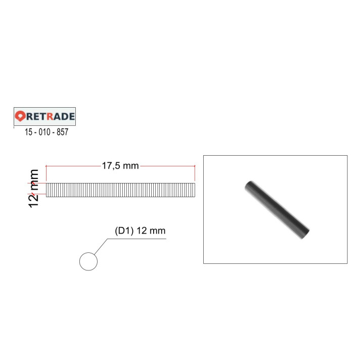 CNC 3D - Asta Filettata Realizzata in Acciaio
