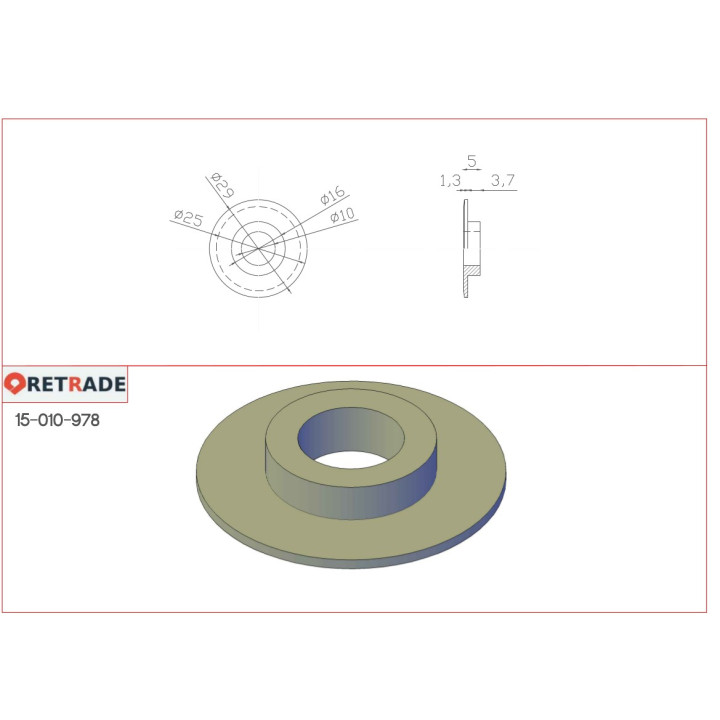 CNC 3D - Rondella in Acciaio