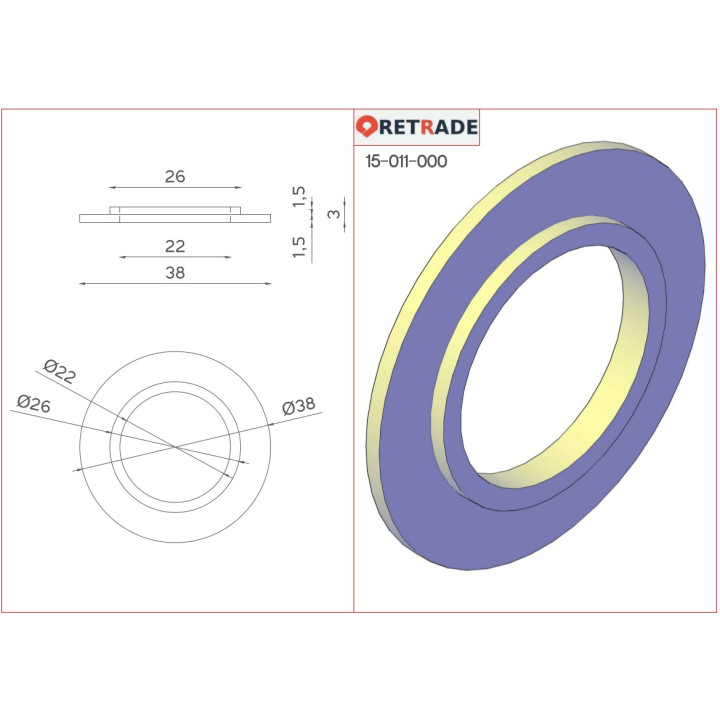 CNC 3D - Rondella in Acciaio