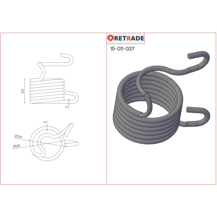 CNC 3D - Molla di Ritorno Scalpelli Pneumatico