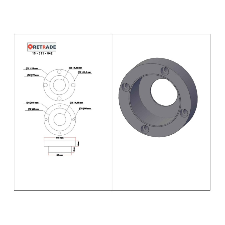 CNC 3D - Flangia di Supporto
