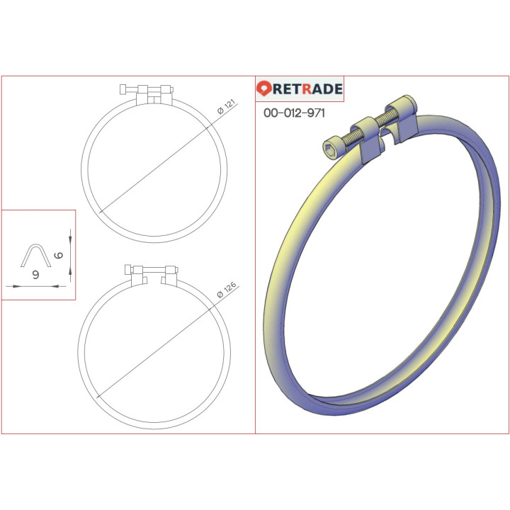 CNC 3D - Anello di Chiusura / Fissaggio per Tubi Aspirazione ∅ 132mm