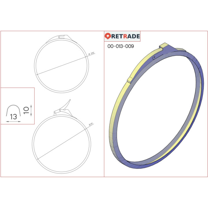 CNC 3D - Anello di Chiusura / Fissaggio per Tubi Aspirazione ∅ 315mm