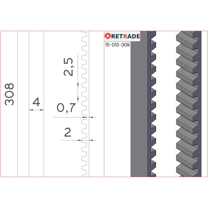 CNC 3D - Cinghia Dentata per Elettromotore