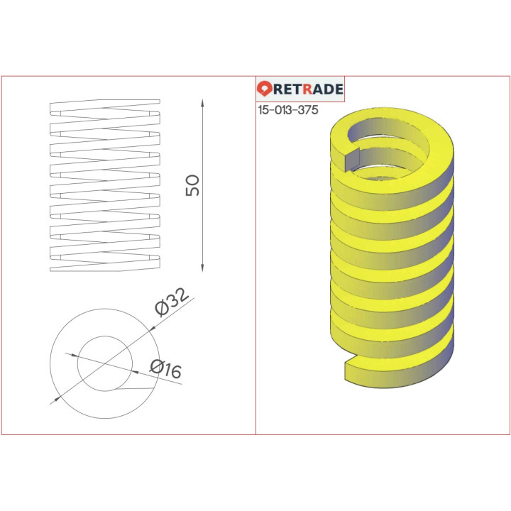 CNC 3D - Molle di Compressione - Giallo