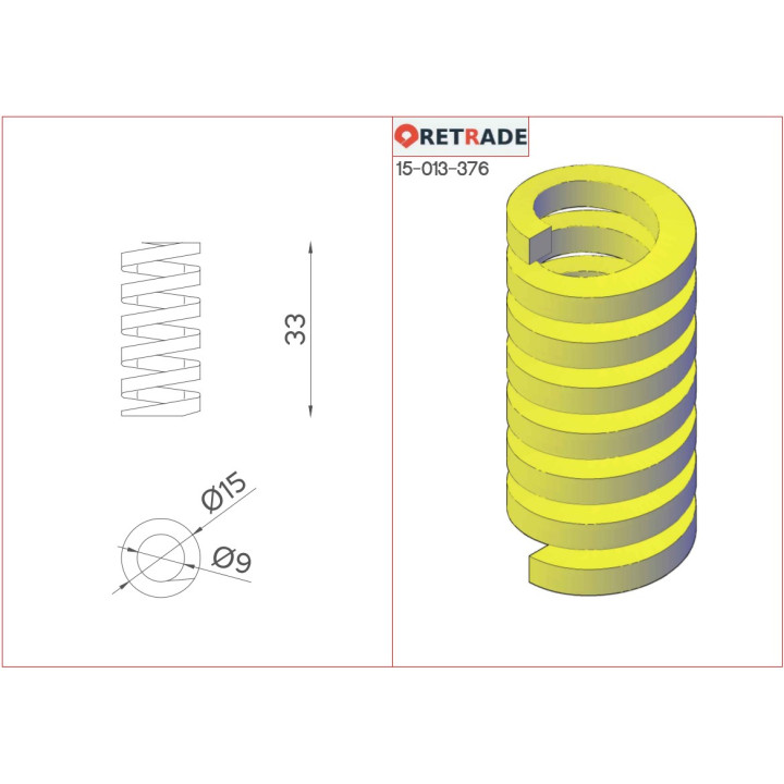 CNC 3D - Molle di Compressione - Giallo