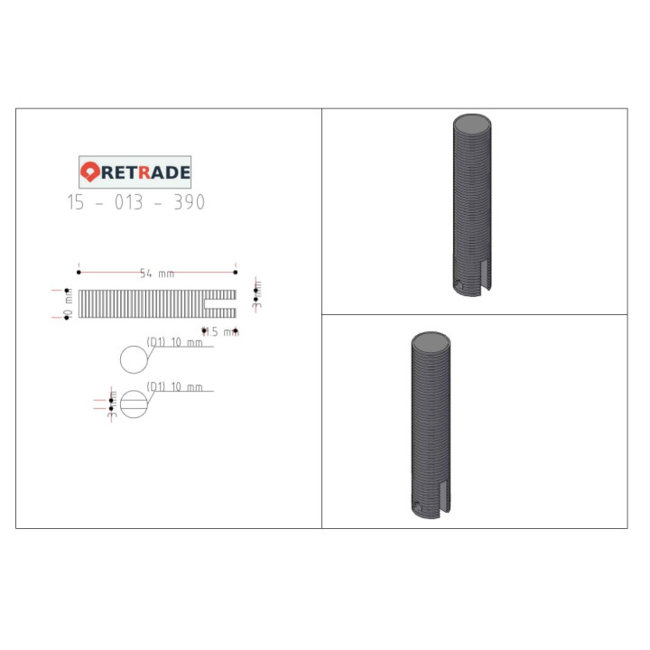 CNC 3D - Viti Senza Testa con Intaglio ed Estremità Smussata
