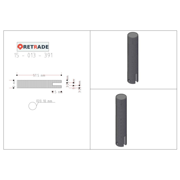 CNC 3D - Viti Senza Testa con Intaglio ed Estremità Smussata