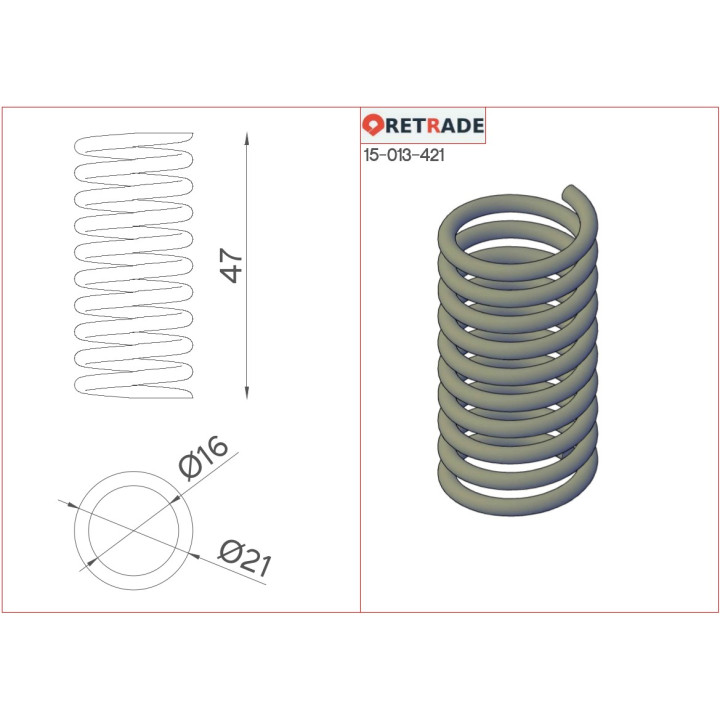 CNC 3D - 3x Molle di Compressione di Precisione in Metallo