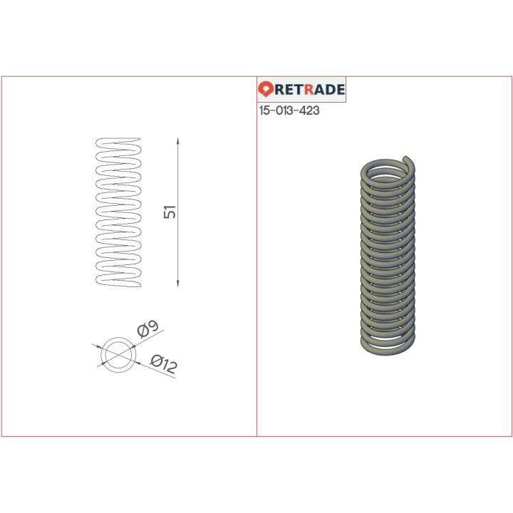 CNC 3D - 3x Molle di Compressione di Precisione in Metallo